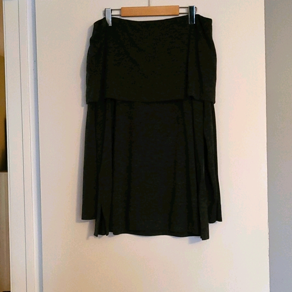 LOFT - Dark Grey Shoulderless Top